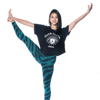 Boxy T-Shirt Good Karma Crew by LYLA Soul Yoga - black | color:schwarz |yoga t-shirt LYLA Soul Yoga schwarz yoga |t-shirt Good Karma Crew ognx 108