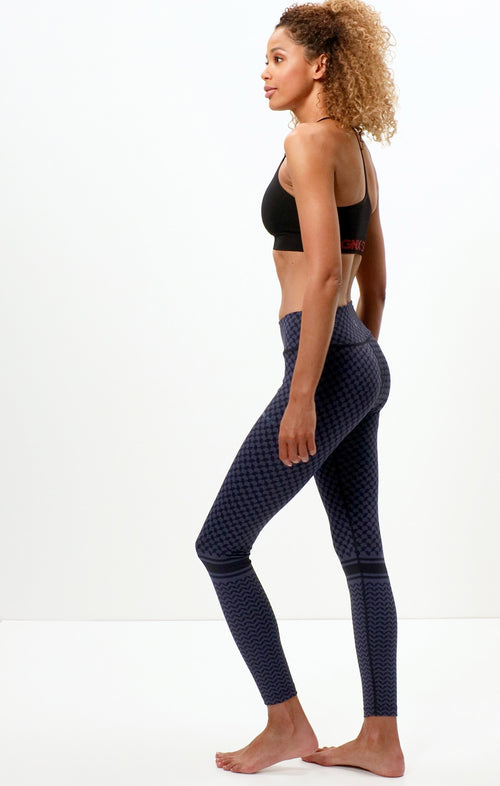 | color:blau |yoga leggings blau keffiah