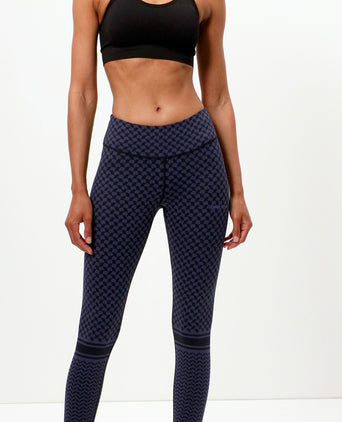 Leggings Keffiah polyamide ♻️ - blue | color:blau |yoga leggings blau keffiah