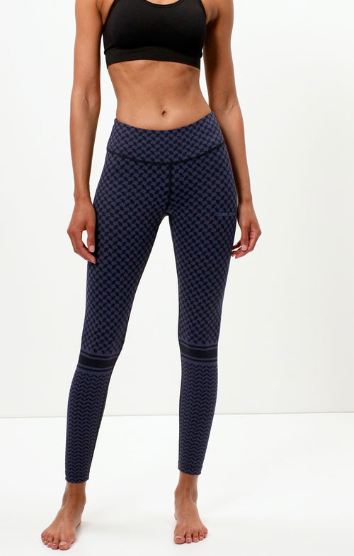 | color:blau |yoga leggings blau keffiah