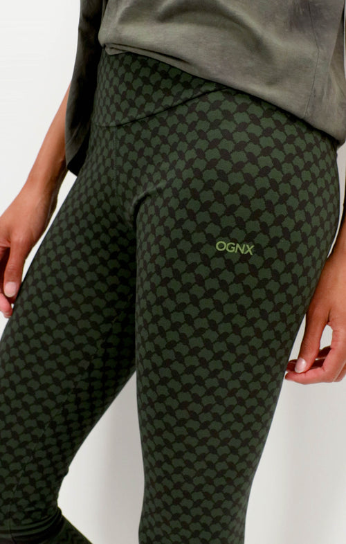 | color:grün |yoga leggings grün baumwolle keffiah
