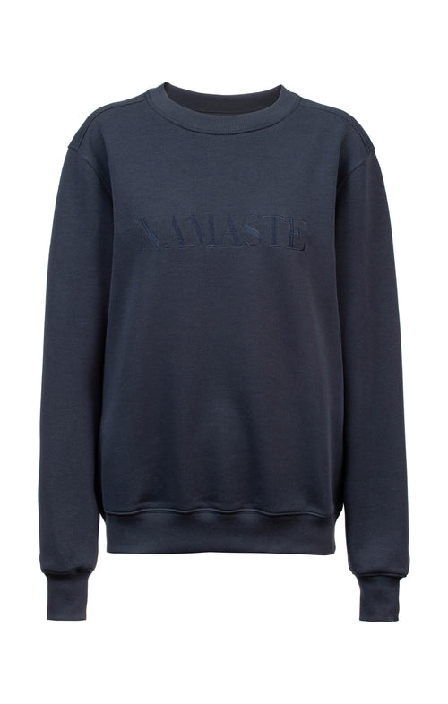 | color:blau |yoga sweater namaste blau