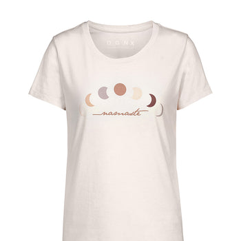 T-shirt Namaste Moon organic cotton - white | color:weiss |yoga t-shirt namaste mond druck weiss