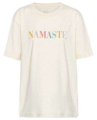 Loose T-Shirt Namaste Bio Baumwolle - weiss | color:weiss |yoga t-shirt namaste weiss