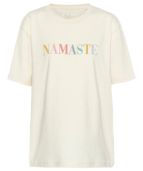 Loose T-Shirt Namaste Bio Baumwolle - weiss | color:weiss |yoga t-shirt namaste weiss