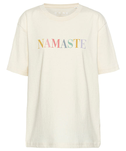 Loose T-Shirt Namaste Bio Baumwolle - weiss | color:weiss |yoga t-shirt namaste weiss