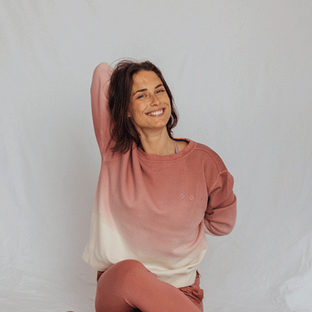 Sweatshirt Dip Dye Bio Baumwolle - rot | color:rot |Sweatshirt Dip Dye |Yoga Pulli