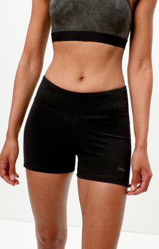 Hot Yoga Shorts Bio Baumwolle - schwarz | color:schwarz |hot yoga shorts schwarz baumwolle