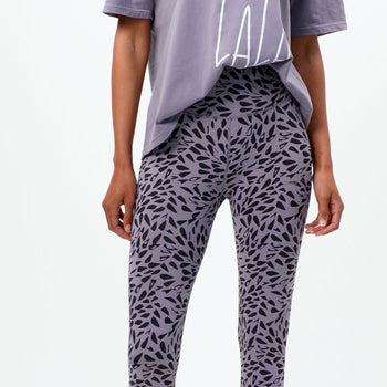 Leggings Leaf Polyamid ♻️ - lila | color:lila |yoga leggings nachhaltig lila