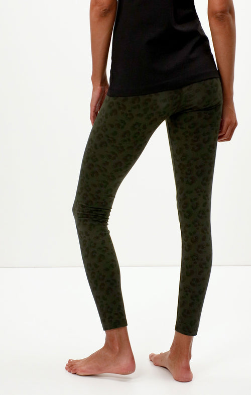 | color:grün |Yoga leggings leo baumwolle grün