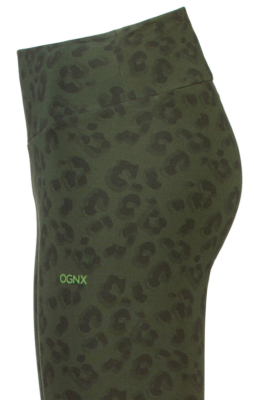 | color:grün |Yoga leggings leo baumwolle grün