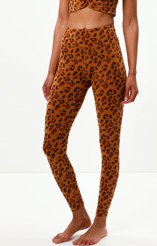 | color:braun |yoga leggings leo braun bio baumwolle tencel