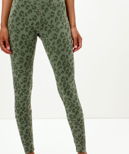 | color:green |leggings leo cotton tencel green