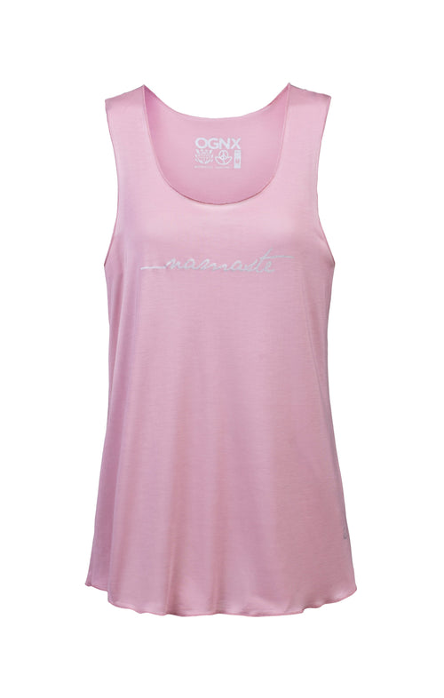 | color:rosa |yoga tank tencel namaste rosa | yogakleidung