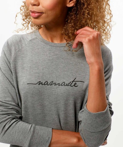 Lounge Sweater Namaste Tencel™ - grau | color:grau |yoga sweater namaste grau