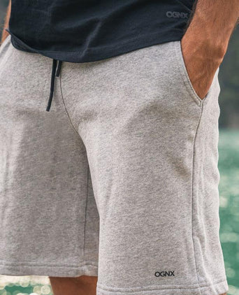 Perfect shorts organic cotton - gray | color:grau |yoga shorts männer grau bio baumwolle