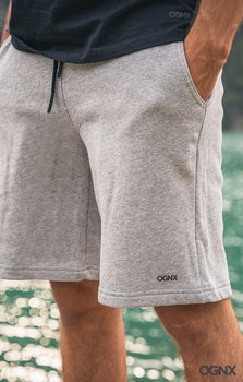 Perfect Shorts Bio Baumwolle - grau | color:grau |yoga shorts männer grau bio baumwolle