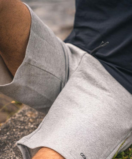 Perfect Shorts Bio Baumwolle - grau | color:grau |yoga shorts männer grau bio baumwolle