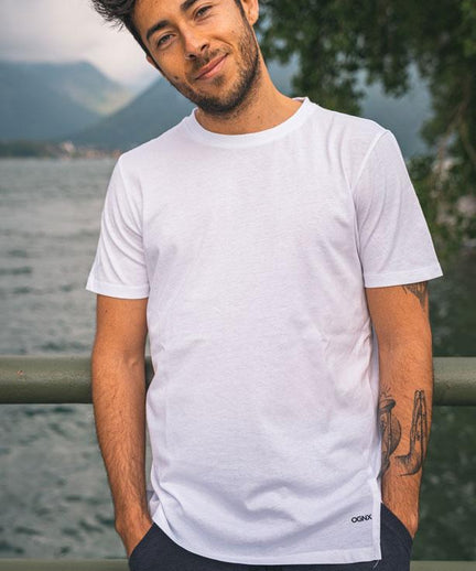 T-Shirt Perfect Basic Bio Baumwolle - weiss | color:weiss |yoga t-shirt männer weiss