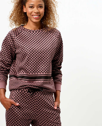 Sweatshirt Keffiah (Slim Fit) - rosa | color:rosa |yoga sweater keffiah rosa