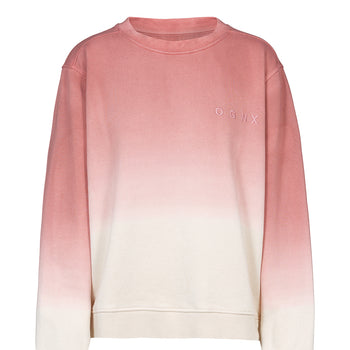 Sweatshirt Dip Dye Bio Baumwolle - rot | color:rot |Sweatshirt Dip Dye |Yoga Pulli