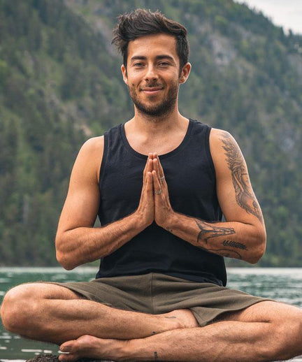Tank Perfect Basic Bio Baumwolle - schwarz | color:schwarz |yoga tank männer schwarz