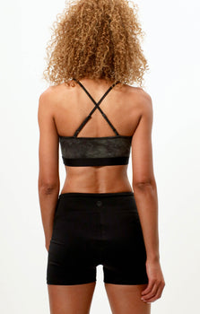 Yoga BH Batik Bio Baumwolle - Leichter Halt - grün | color:grün |yoga soft bh batik grün leichter support