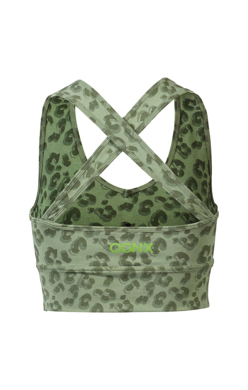 | color:grün |yoga bh leo cropped top grün