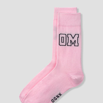 Yoga Socken OM Bio Baumwolle - rosa | color:rosa |yoga socken OM druck rosa