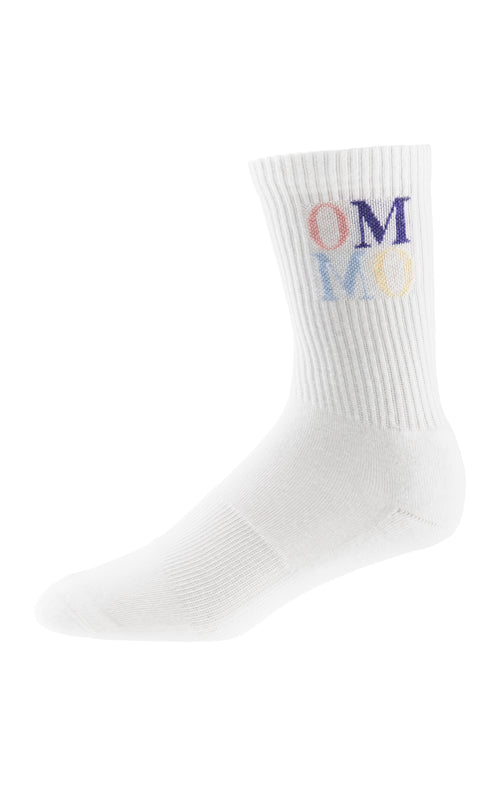 | color:weiß | yoga damen socken OM OM ava | bio baumwolle recyceltes polyester | sportsocken OM OM | yoga damen socken nachhaltig