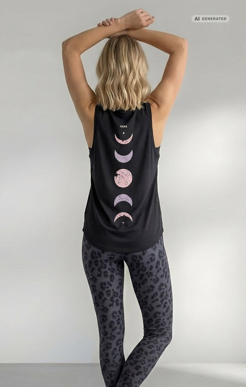 Yoga Athletic Tank 2.0 Moon Bio Baumwolle Tencel™ Tara - schwarz – AI GENERATED / KI-GENERIERT