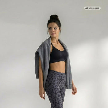 Yoga Soft Leggings Leo Bio Baumwolle Luna - grau – AI GENERATED / KI-GENERIERT