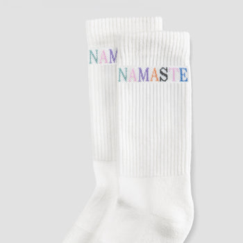 Yoga Sportsocken Namaste 2.0 Bio Baumwolle Ava - weiß – AI GENERATED / KI-GENERIERT