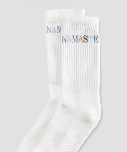 Yoga Sportsocken Namaste 2.0 Bio Baumwolle Ava - weiß – AI GENERATED / KI-GENERIERT