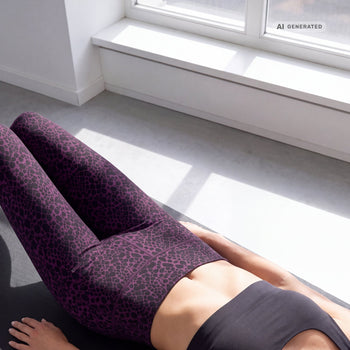 Yoga Soft Leggings 2.0 Animal Bio Baumwolle Luna - weinrot – AI GENERATED / KI-GENERIERT