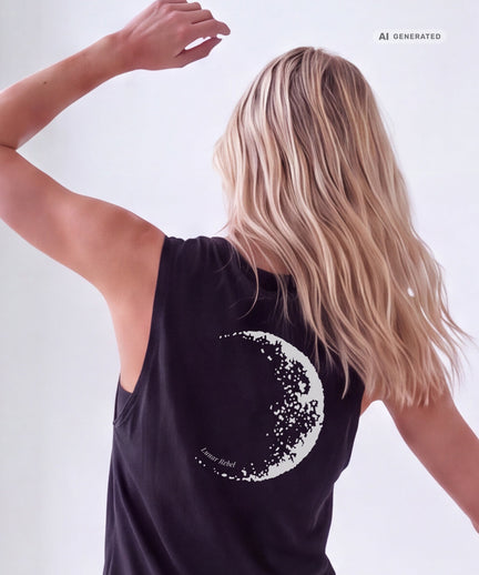 Yoga Tank 2.0 Lunar Rebel Bio Baumwolle Tencel™ Tara - schwarz – AI GENERATED / KI-GENERIERT