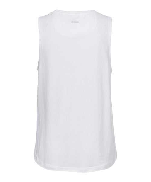 | color:weiss | yoga damen athletic tank tara | bio baumwolle tencel | tank top OM | yoga damen tank top nachhaltig