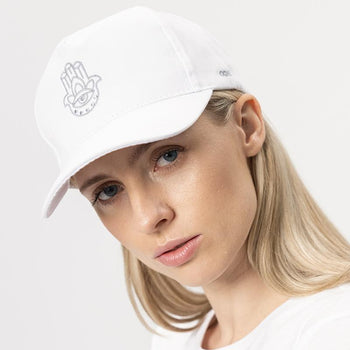 | color:weiss |yoga cap weiss hamsa hand