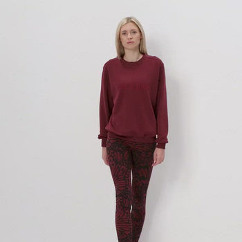 | color:rot |yoga sweater om rot bio baumwolle