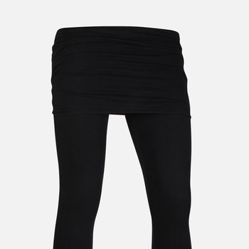 | color:schwarz |leggings mit rock schwarz baumwolle