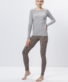 | color:braun |leggings leo yoga braun bio baumwolle nachhaltig