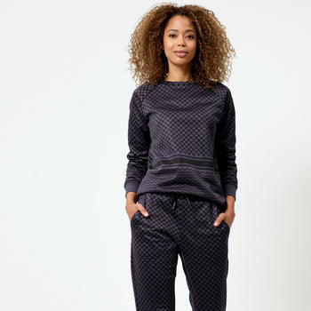 | color:blau |yoga pants blau keffiah muster |yoga kleidung