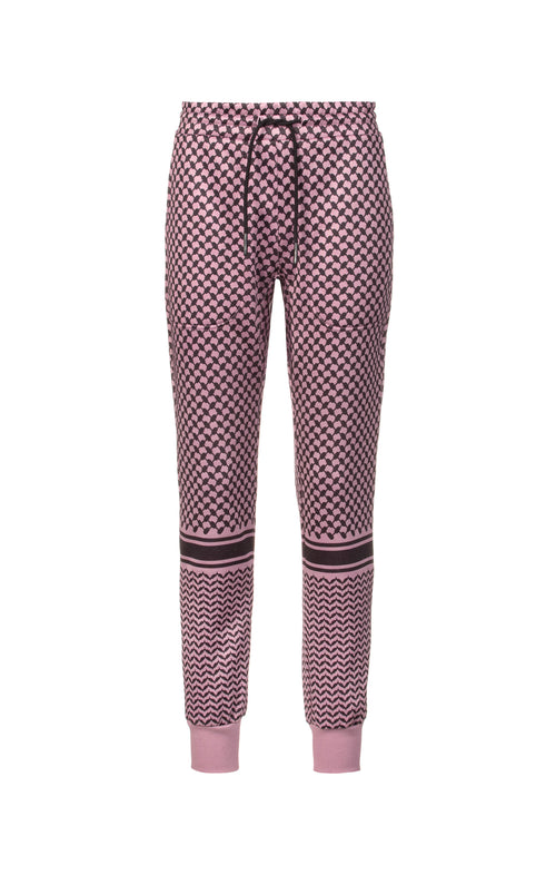 | color:rosa |yoga hose rosa keffiah |yogakleidung