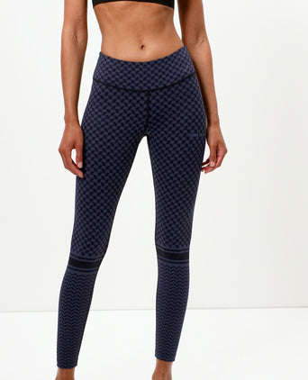 | color:blau |yoga leggings blau keffiah