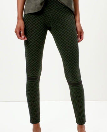| color:grün |yoga leggings grün baumwolle keffiah