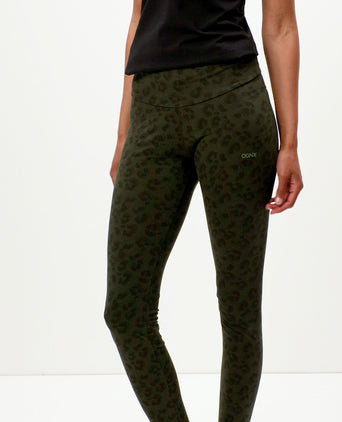 | color:grün |Yoga leggings leo baumwolle grün