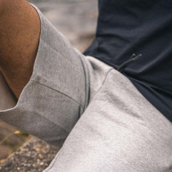 | color:grau |yoga shorts männer grau bio baumwolle